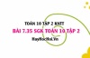 Bài 7.35 SGK Toán 10 tập 2 Kết nối tri thức